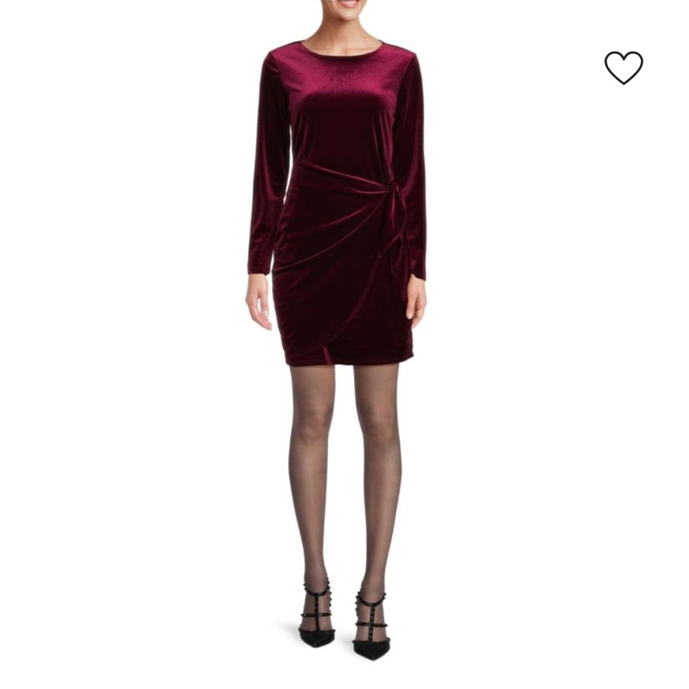 Tash+Sophie Faux Wrap Velvet Dress (Large)
